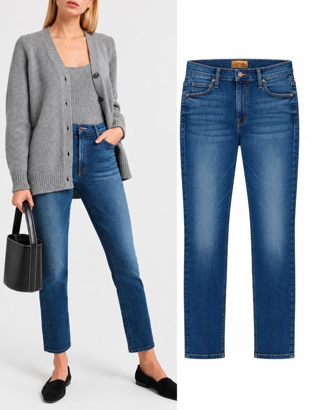 MOTHER The Mid Rise Dazzler Ankle Teaming Up Denim Jeans
